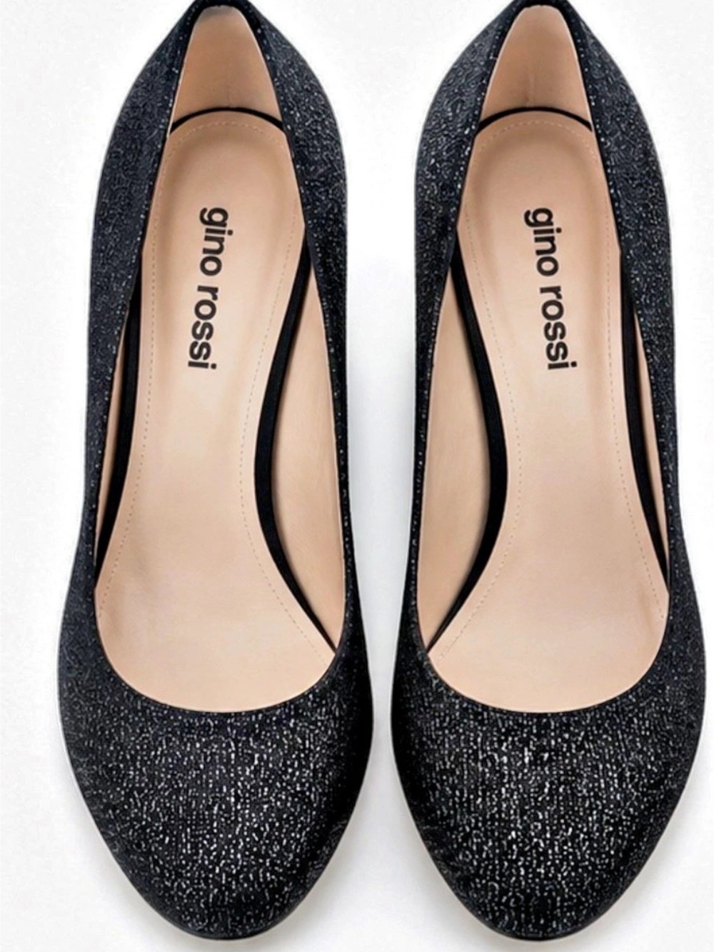 Gino Rossi Black Glitter Heel Pumps EU 37 - Picture 2 of 6